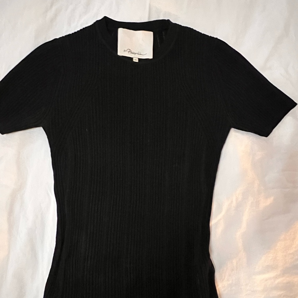 3.1 Phillip Lim Ruffle Ribbed Blouse